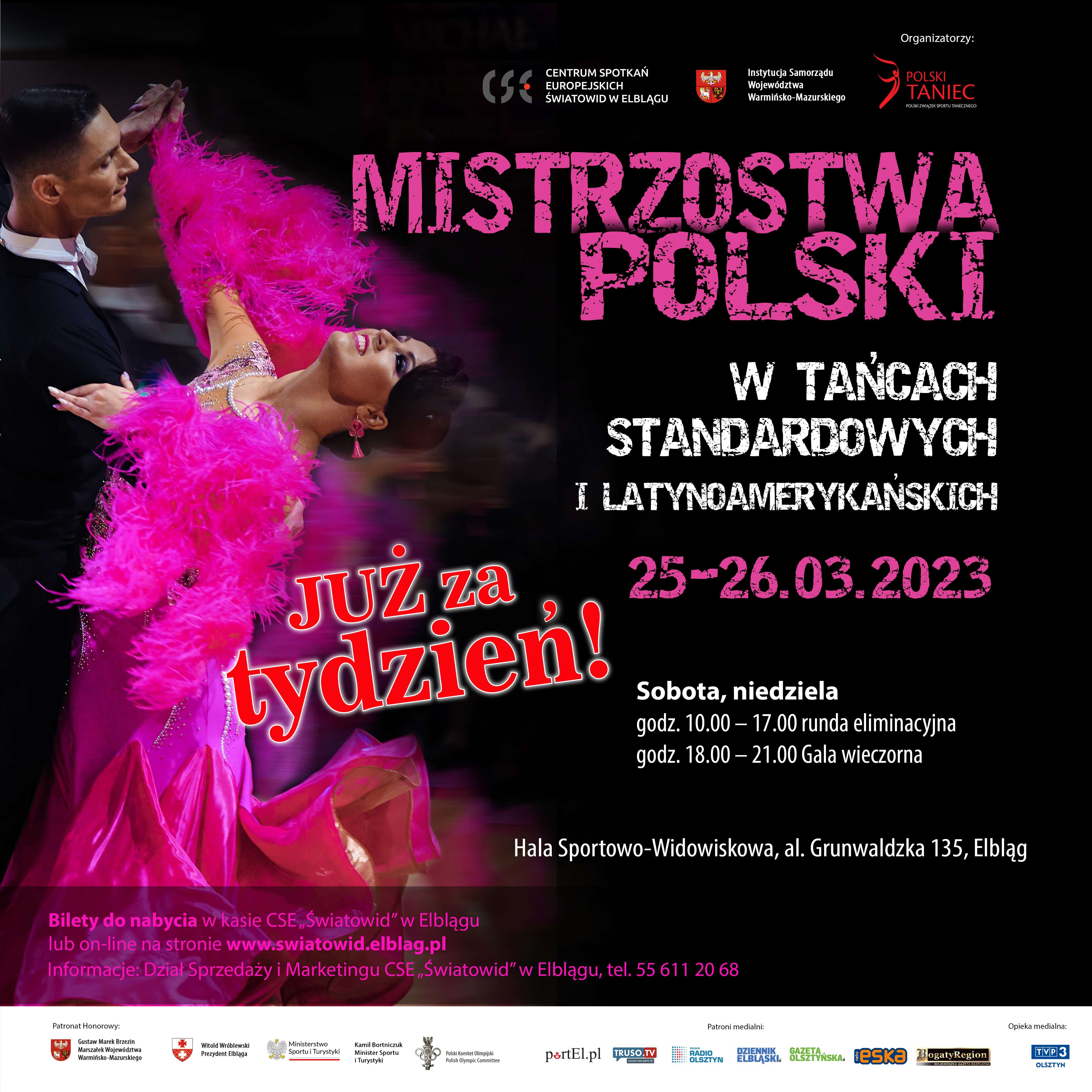 Już za tydzień Mistrzostwa Polski w tańcach standardowych i latynoamerykańskich