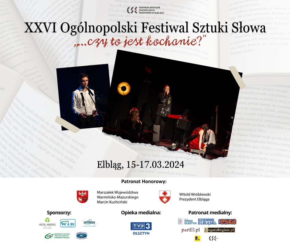XXVI Ogólnopolski Festiwal Sztuki Słowa „...czy to jest kochanie?” już w przyszły weekend!