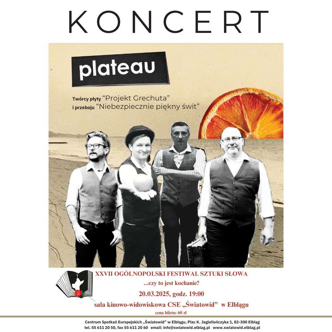 Koncert Plateau - "O miłości niebanalnie" | Zapraszamy do Światowida