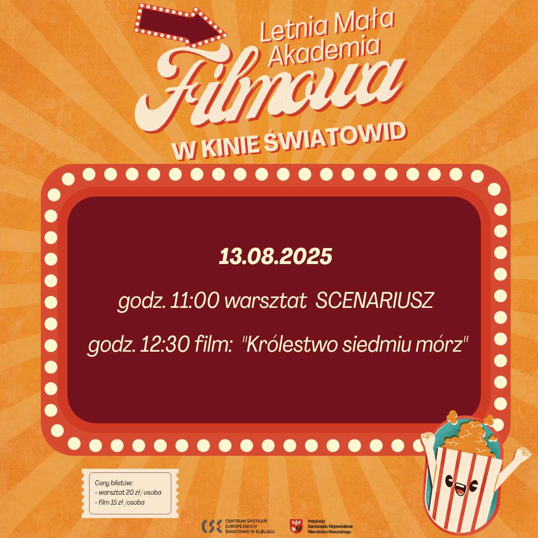 Letnia Mała Akademia Filmowa w Kinie Światowid zaprasza na kolejne zajęcia!