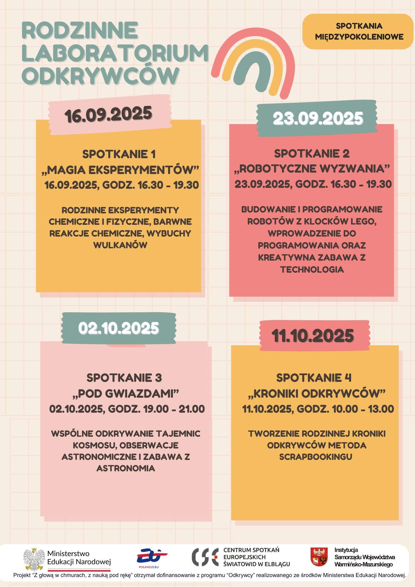Nabór do warsztatów „Rodzinne Laboratorium Odkrywców”
