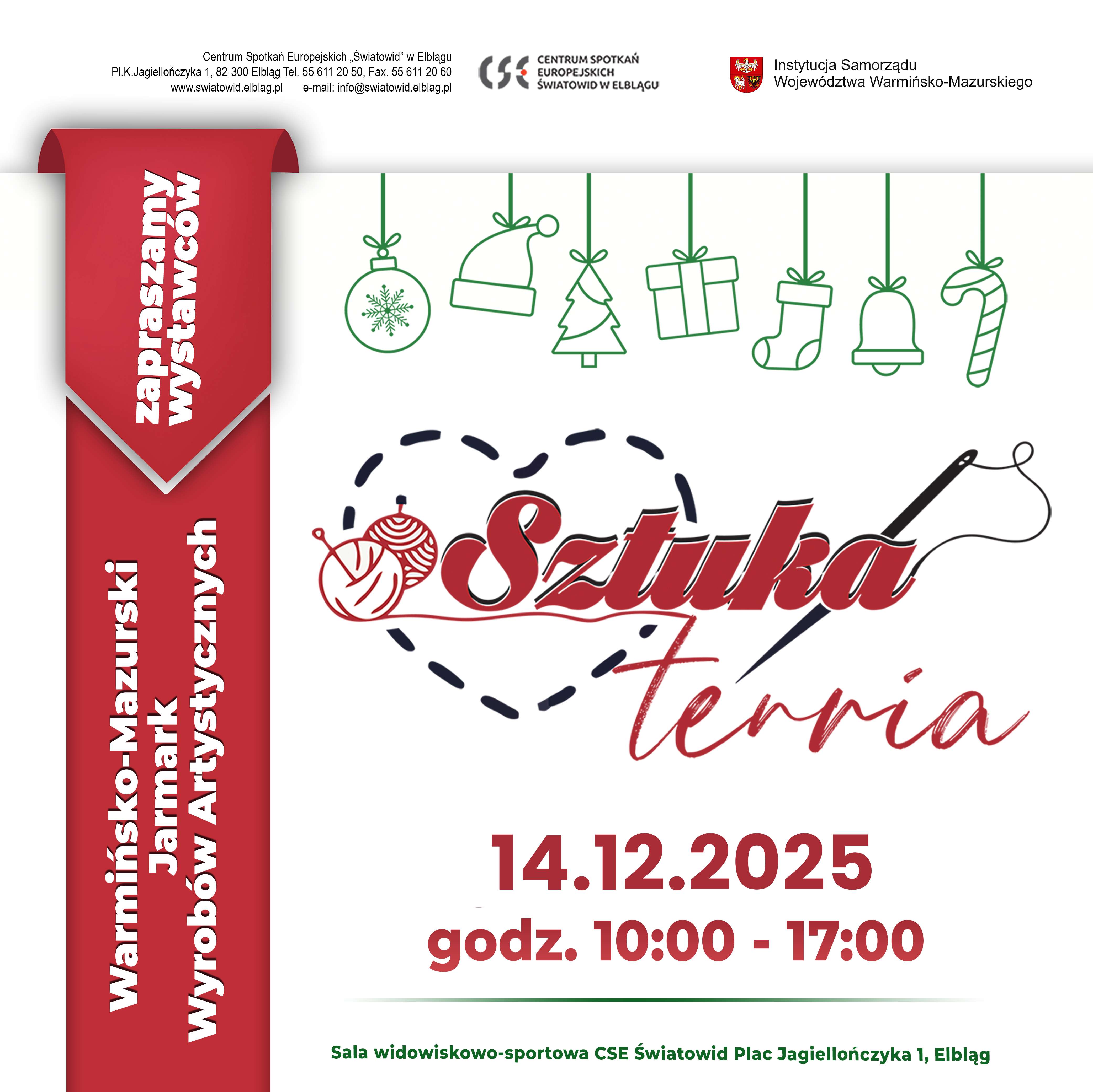 SztukaTERRiA 2025. Jarmark świąteczny | zaproszenie dla wystawców