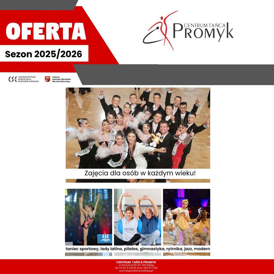 Tańcz, ćwicz, odkryj siebie — CT Promyk startuje z nowym sezonem i 2 tygodniami bezpłatnych zajęć