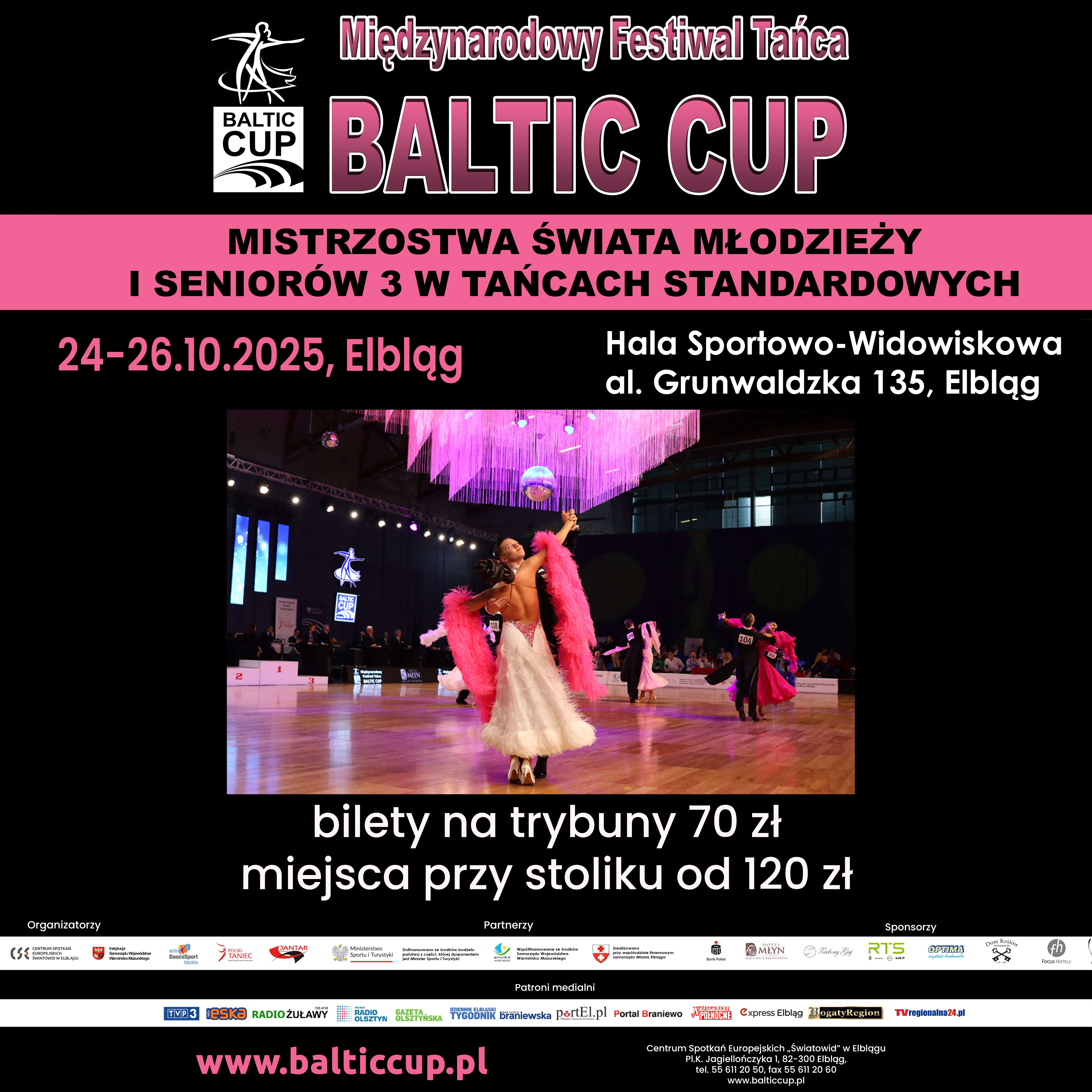 Elbląg w rytmie światowego standardu — jubileuszowy 25. Baltic Cup zapowiada taneczne emocje