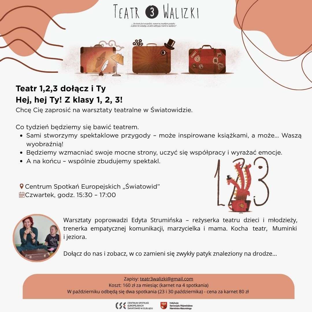 Teatr 1,2,3 dołącz i Ty - grupa teatralna dla dzieci z klas 1- 3