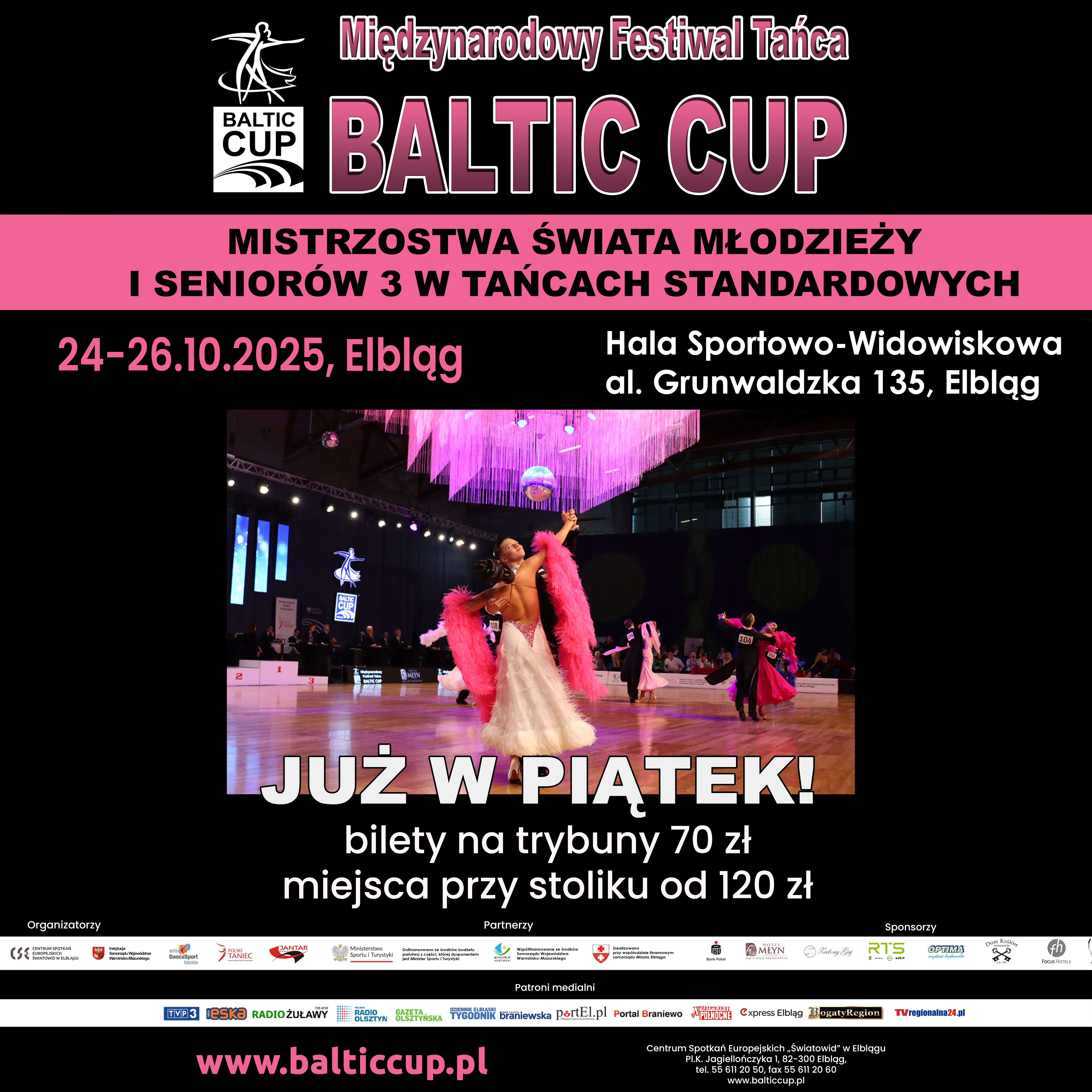 Elbląg w rytmie jubileuszu — 25. Baltic Cup (24–26.10.) z Mistrzostwami Świata Młodzieży i Senior III
