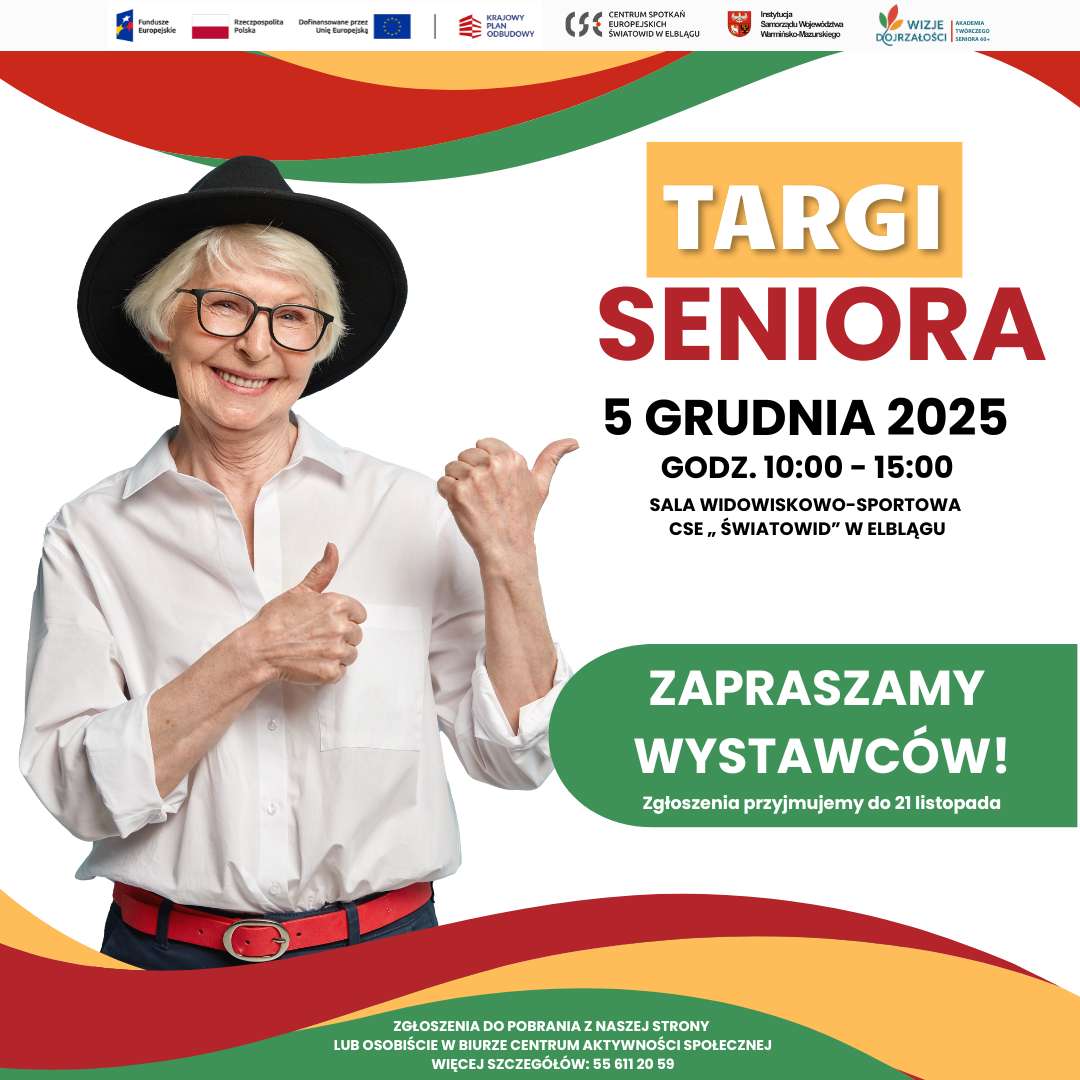 Targi seniora – Teraz My! Czekamy na zgłoszenia wystawców!
