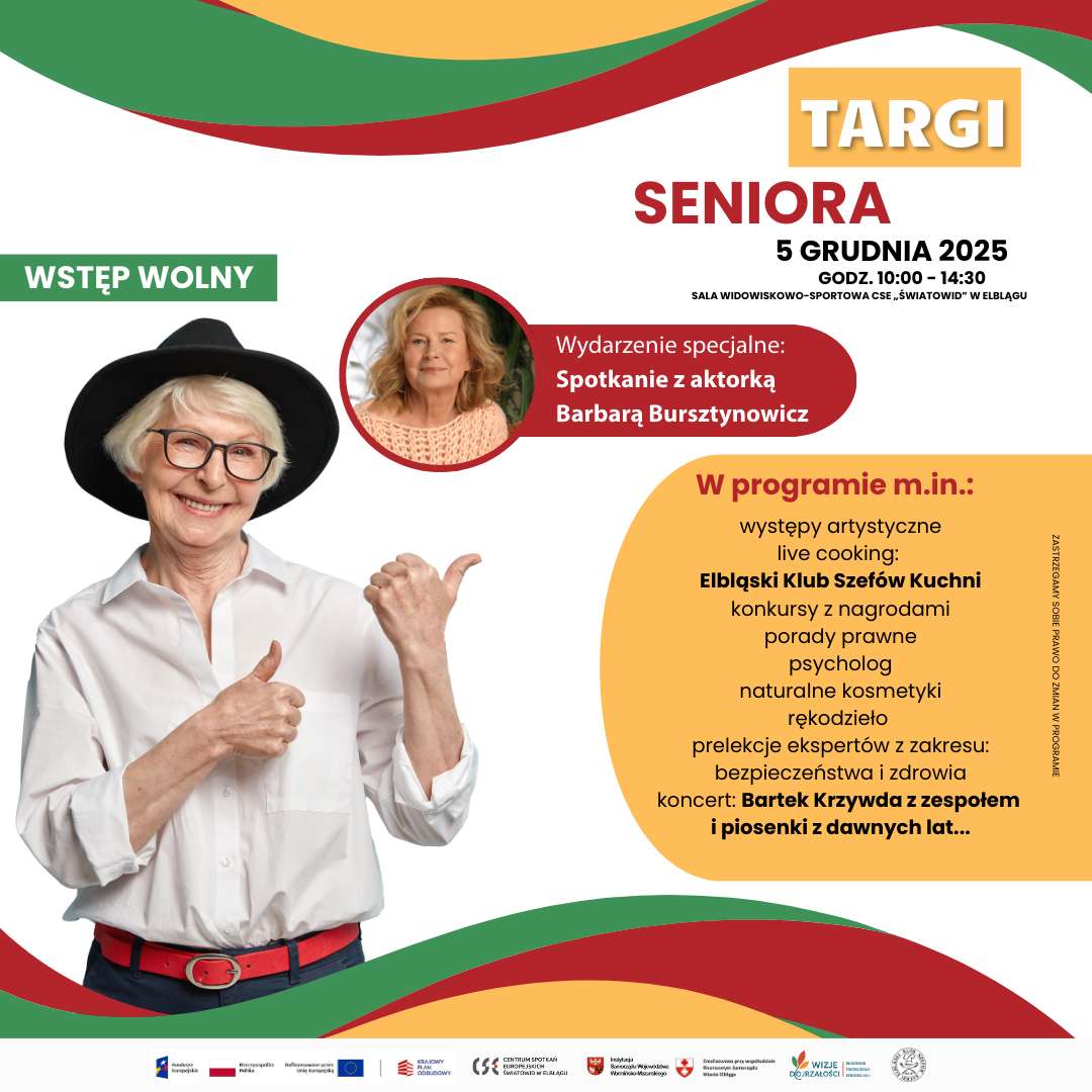 Targi Seniora – Teraz My! 5 grudnia w Centrum Spotkań Europejskich "Światowid" w Elblągu
