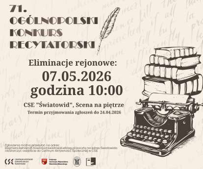 71. Ogólnopolski Konkurs Recytatorski – eliminacje rejonowe w CSE „Światowid” w Elblągu
