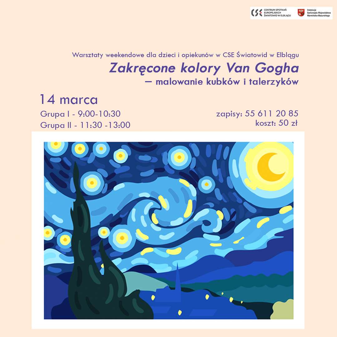 Zakręcone kolory Van Gogha – rodzinne warsztaty