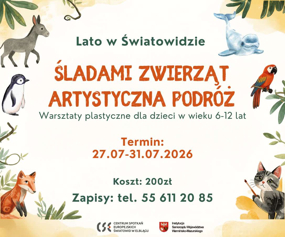 Śladami zwierząt – artystyczna podróż na wakacje | 27-31.07.2026