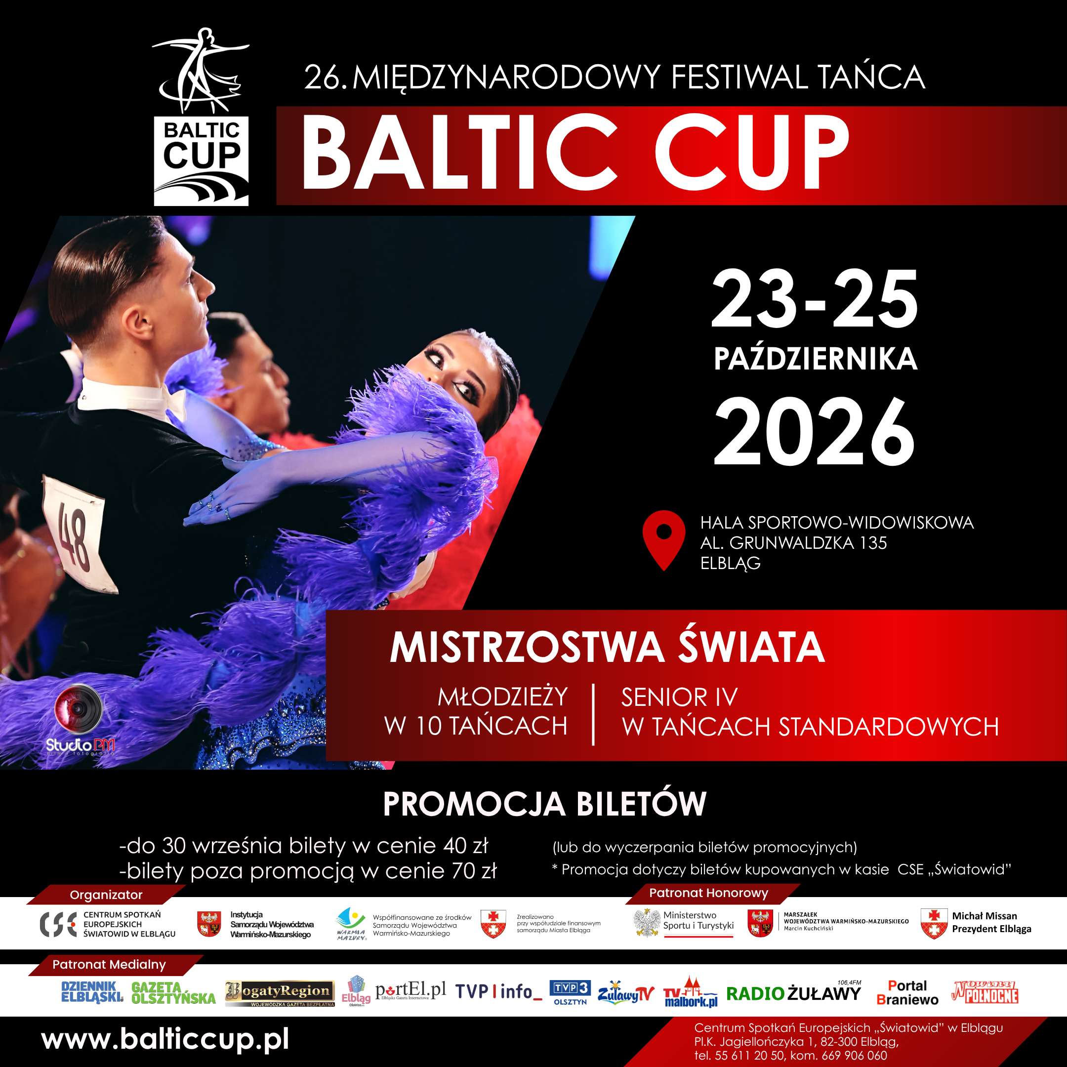 Baltic Cup 2026 - Elbląg ponownie stanie się stolicą światowego tańca