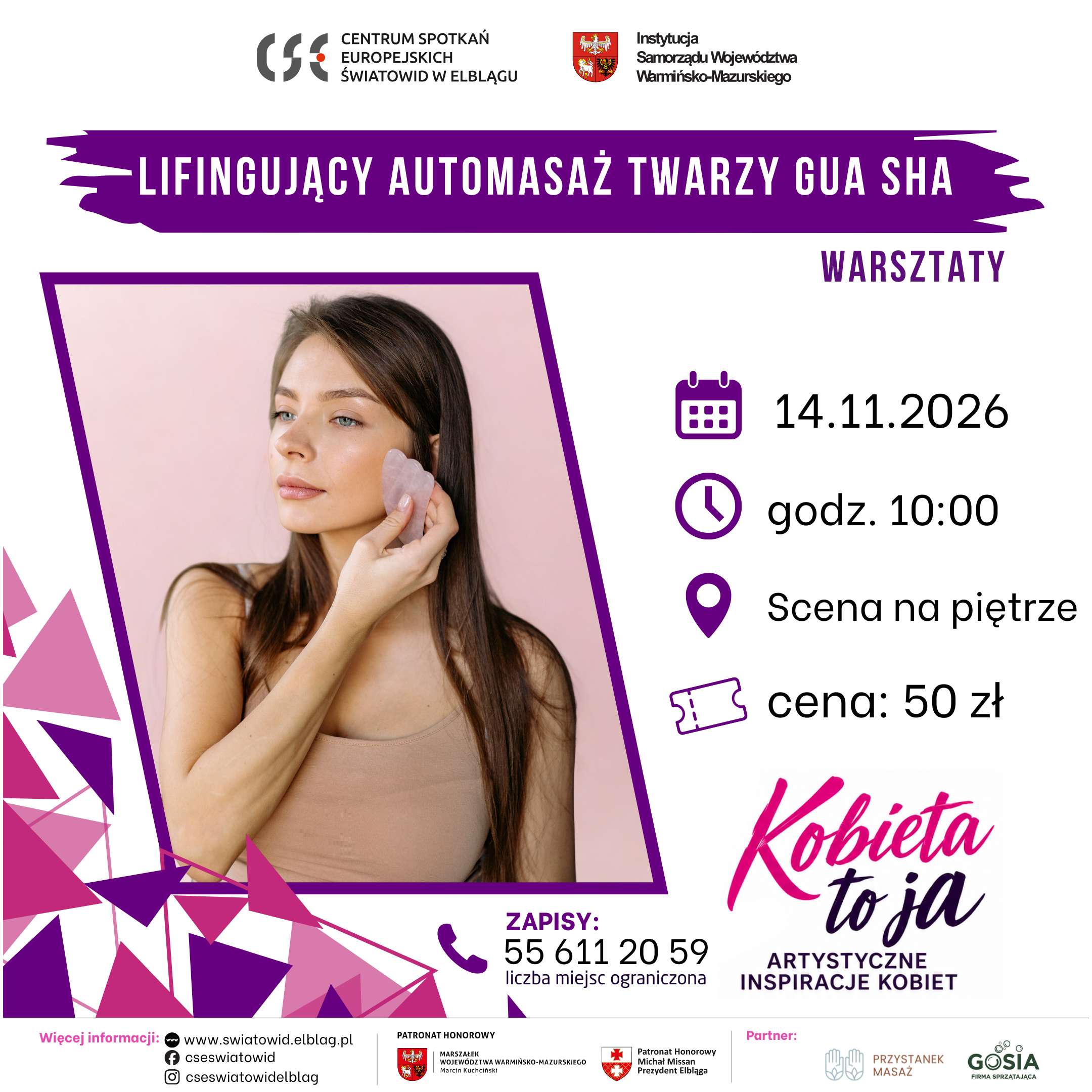Warsztaty: Liftingujący automasaż twarzy gua sha | 14.11.2026
