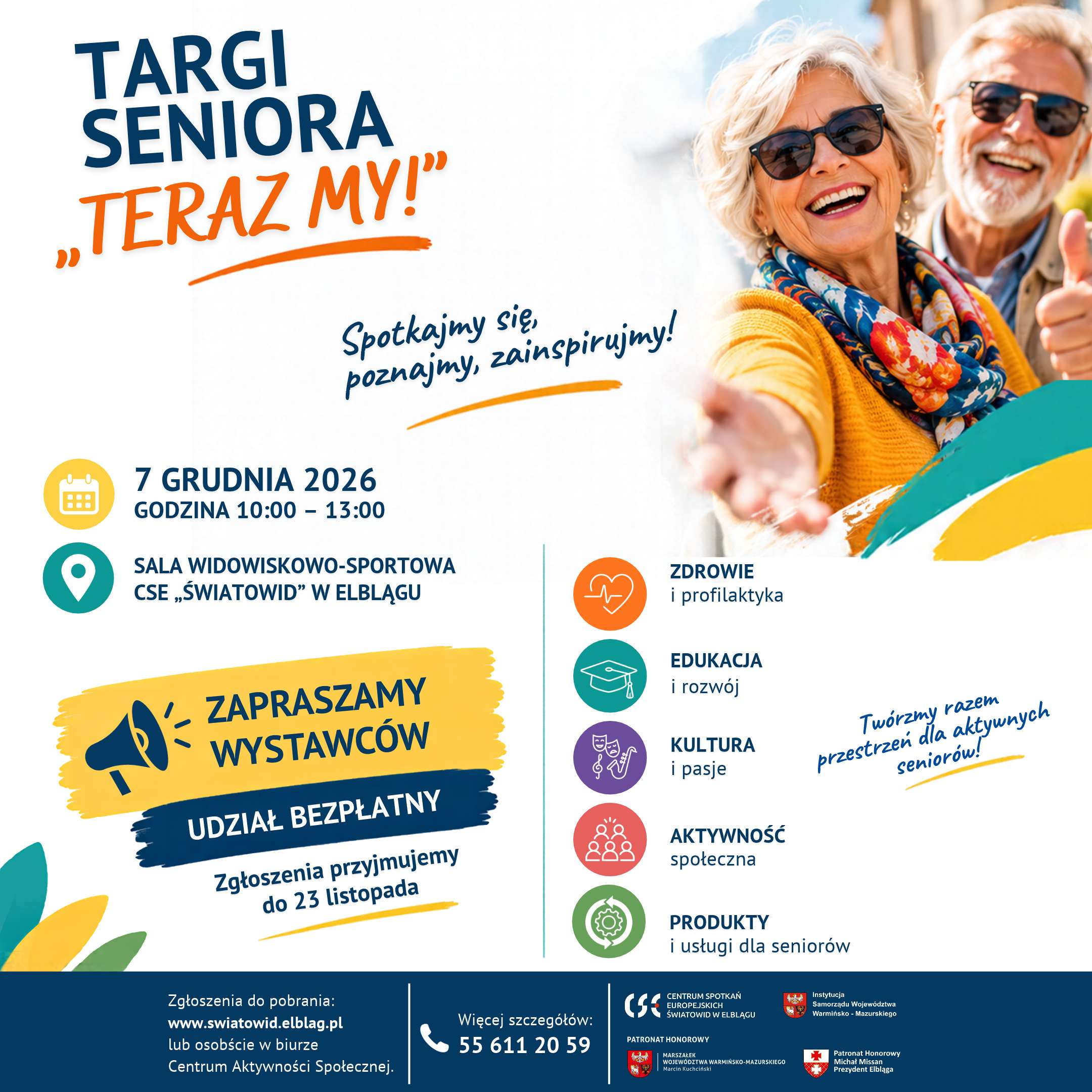 Zapraszamy wystawców na Targi Seniora „Teraz My!” w Elblągu!