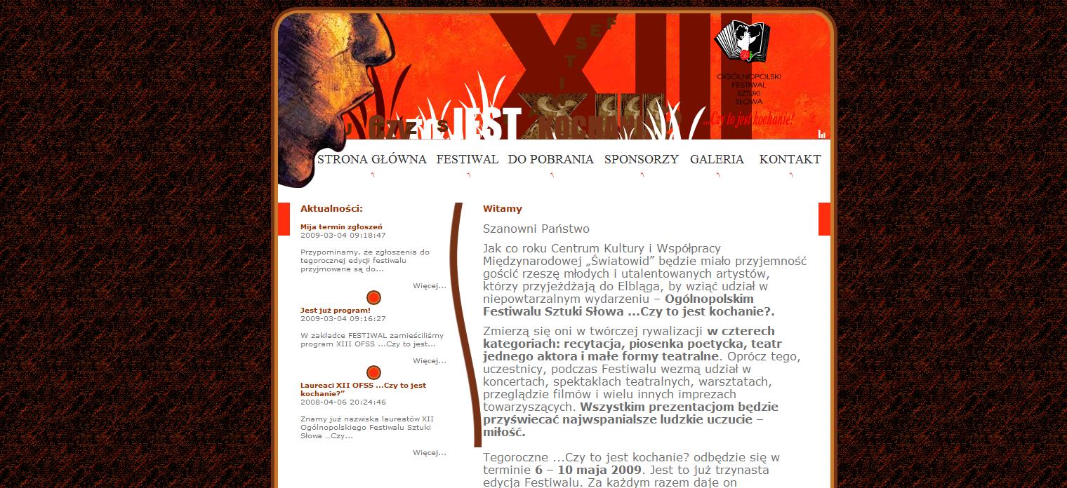 XIII Ogólnopolski Festiwal Sztuki Słowa