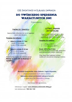 Wakacyjne warsztaty dla dzieci